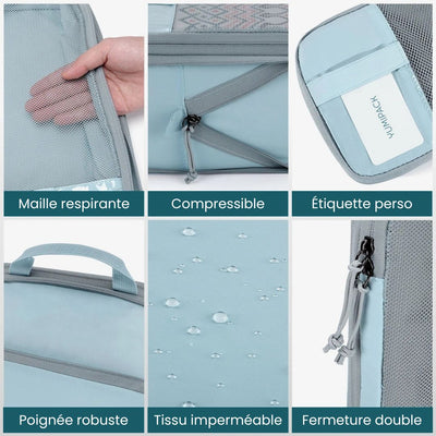 Kit voyage YumiPack – 6 cubes compressibles