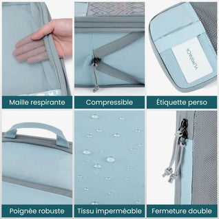 Kit voyage YumiPack – 6 cubes compressibles